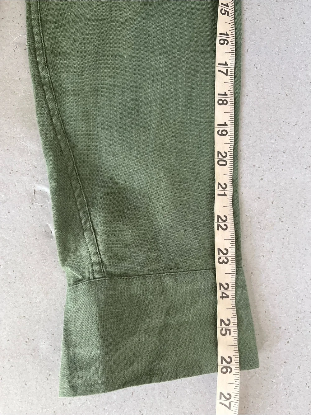 J. Crew Linen Blend Shirt Men’s XL Olive Green Preppy Button Down Classic